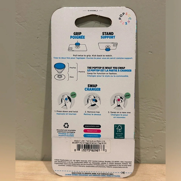 Set of 2 brand new unopened PopSockets POPGRIPS made by POPSOCKETS. NWTS - Picture 5 of 8